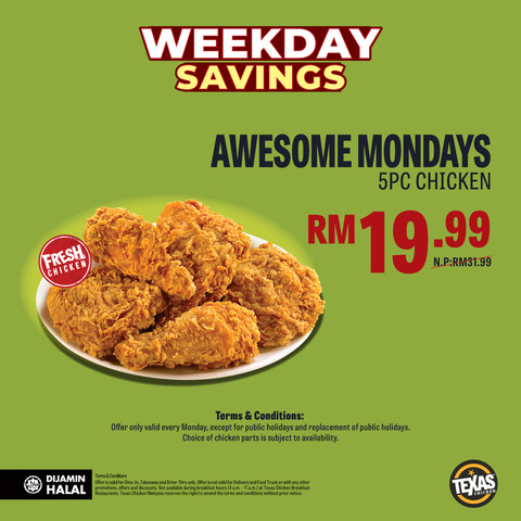 AWESOME MONDAYS 5PC CHICKEN